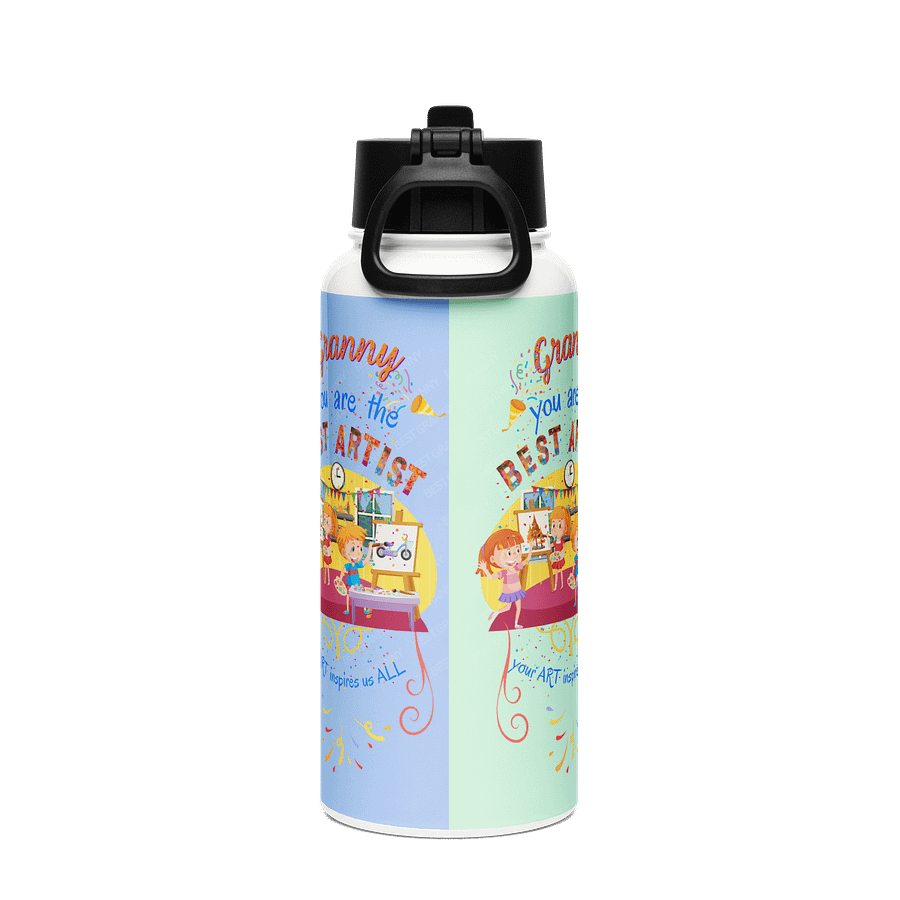 Love Granny's art Stainless Steel Water Bottle gift for arty granny on mothersday product image (2)