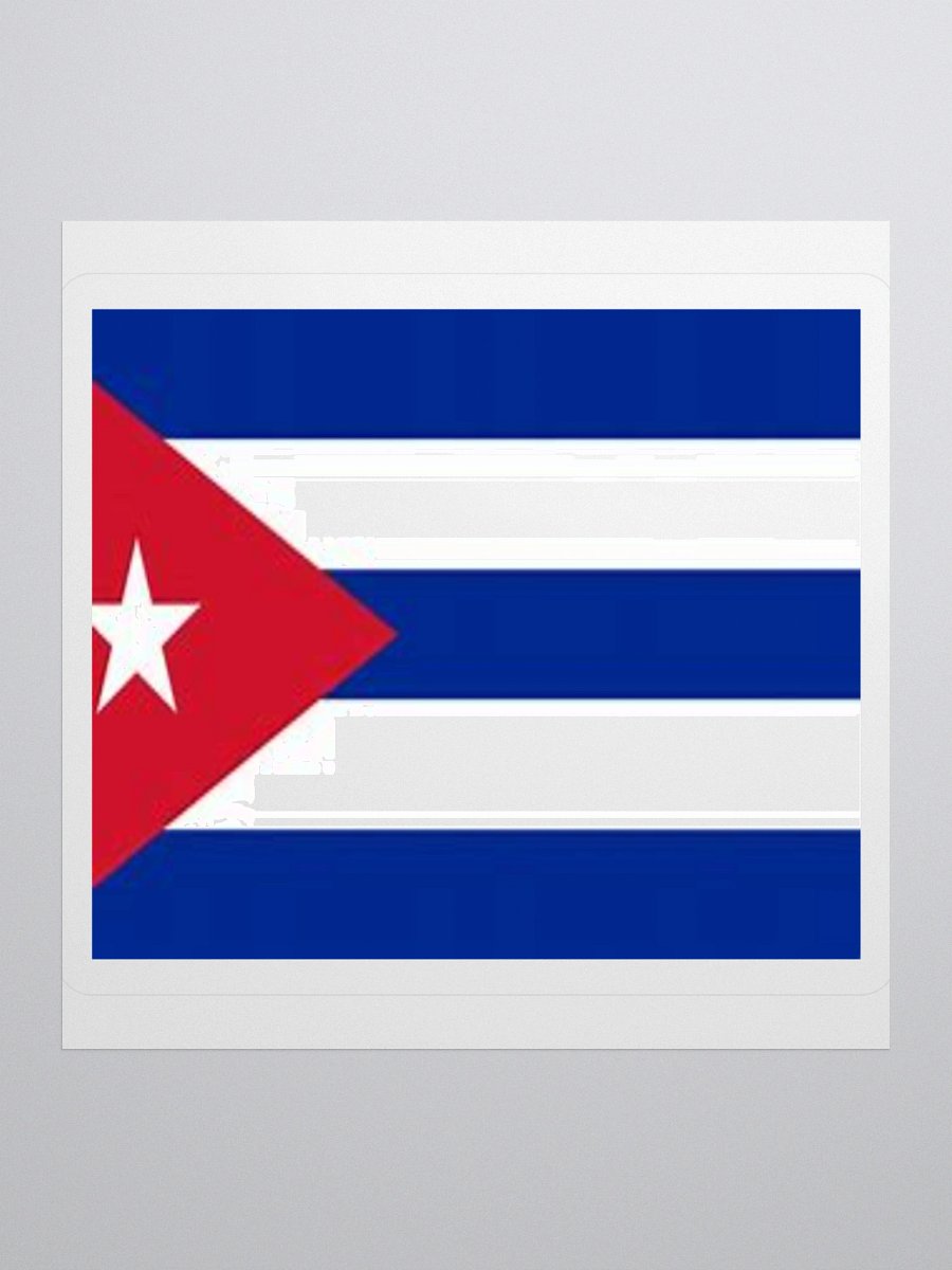 Cuba Flag Sticker | White Star Design | Durable Vinyl | 3 Sizes product image (1)