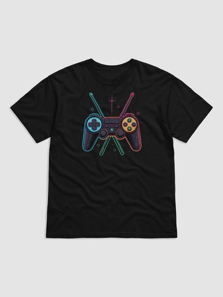 Beat the Game: Unleash Your Rhythm with Our Exclusive Controllers-Shaped Drumsticks T-Shirt" product image (1)