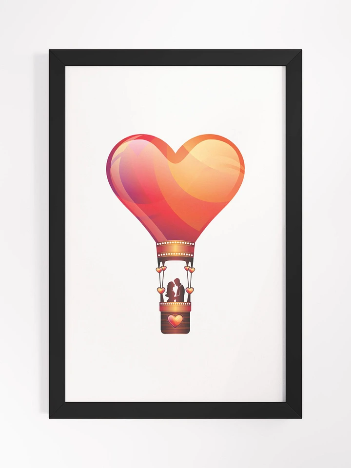 LOVE COUPLE IN A HOT AIR BALLOON HEART, LOVE, PROFILE, RED, PUNK, RETRO, VINTAGE, ADVENTURE, VALENTINES DAY, ROMANTIC, ROMANCE, COUPLE, GIRLFRIEND, BOYFRIEND, HUSBAND, WIFE product image (2)