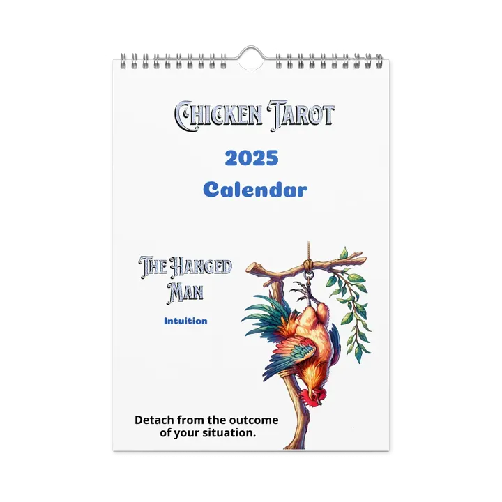 Chicken Tarot Inspiration 12 Month Wall Calendar product image (1)