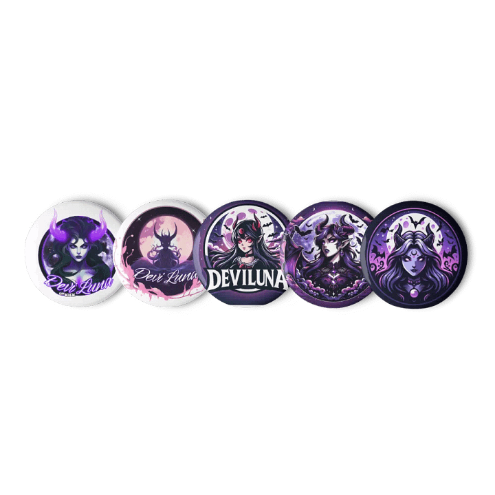 Set of 5 DeviLuna Pins product image (1)