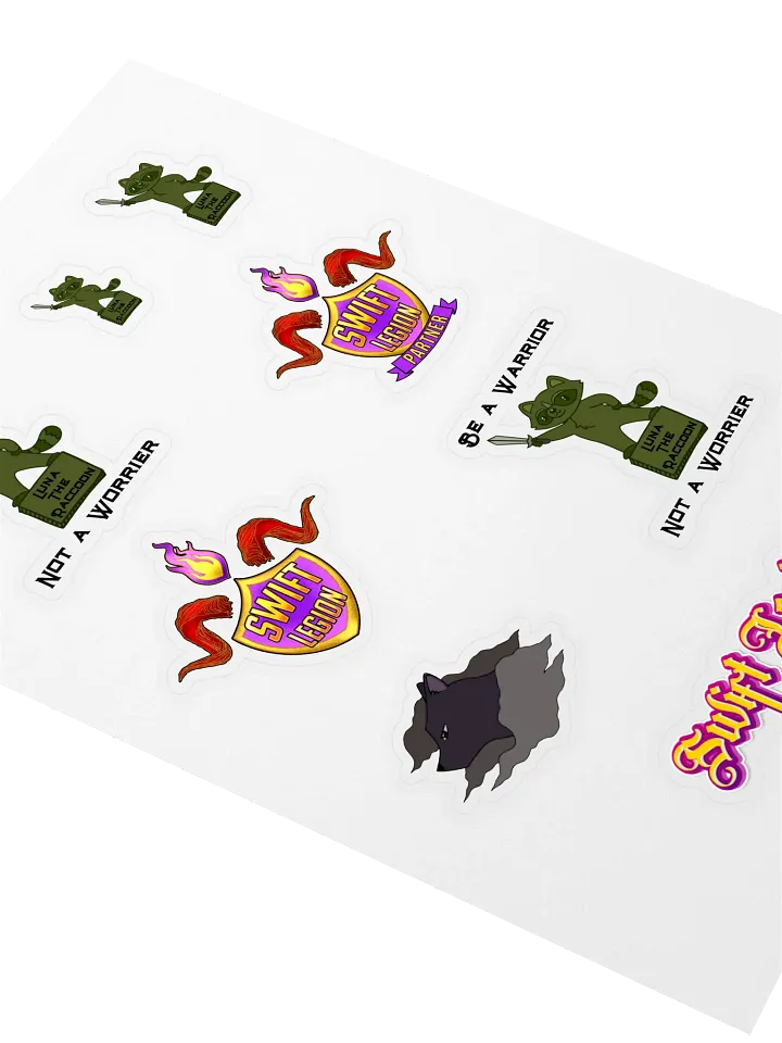 Luna the Raccoon Sticker Sheet product image (2)