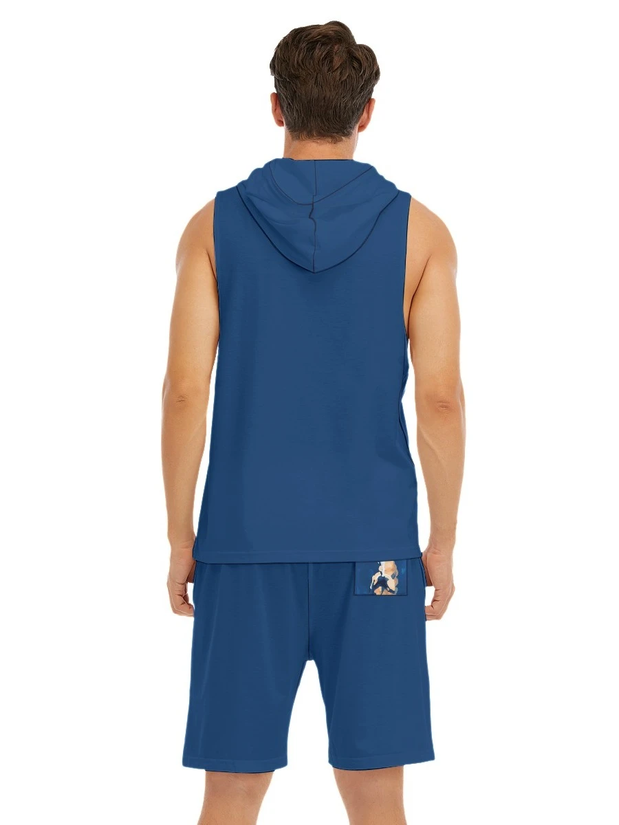 Pitching On top of the World Sleeveless semi stringer hoodie tank And Shorts Sets product image (3)