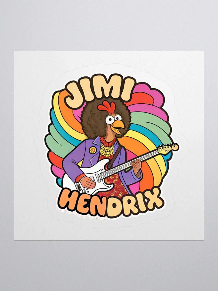 Groovy Jimi Hen-drix Guitarist Sticker product image (2)