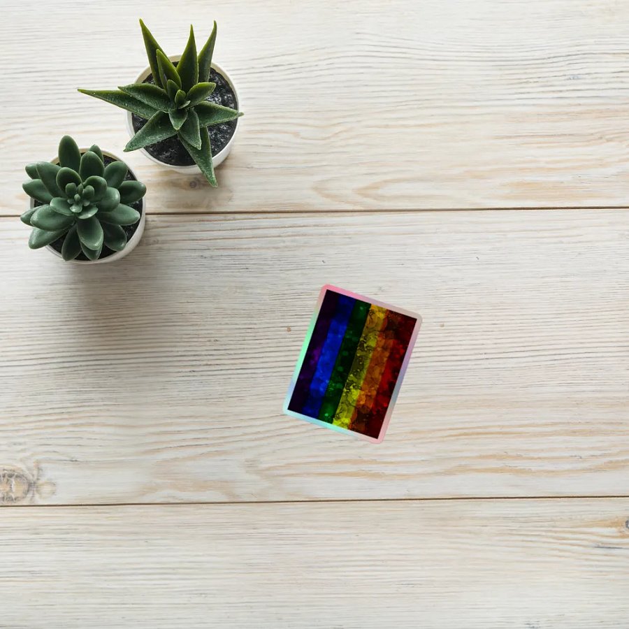 Pride Flag Sticker (Textured Variation) product image (10)