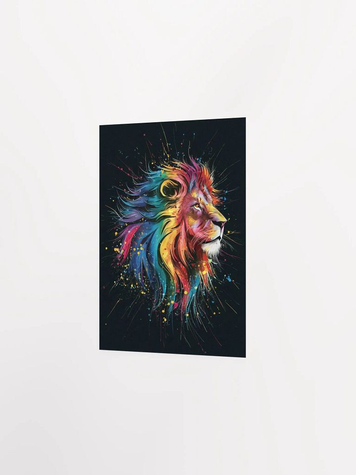 Savana Series - Colorful Lion Art Print, Vibrant Abstract Animal Wall Art, Large Poster for Modern Home Decor product image (18)