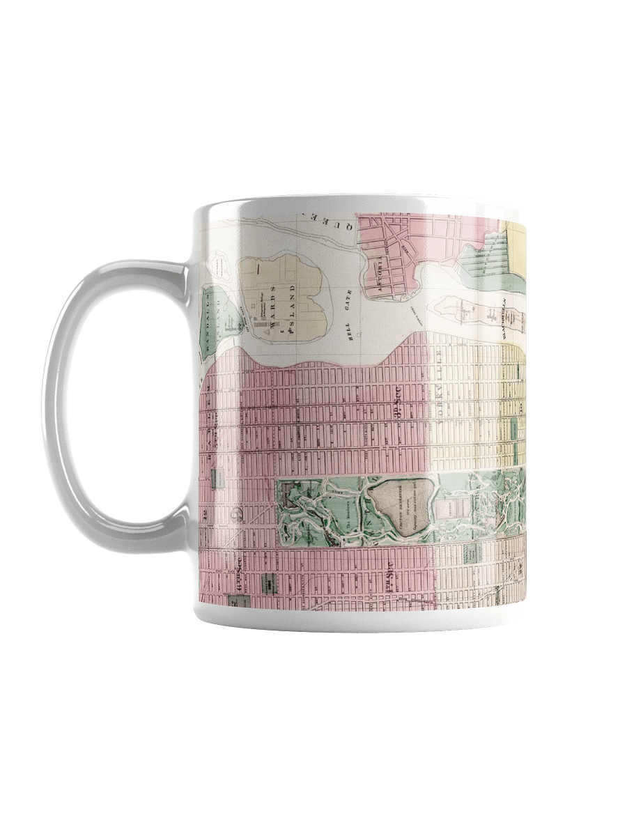 Vintage Manhattan Map White Glossy Mug product image (6)