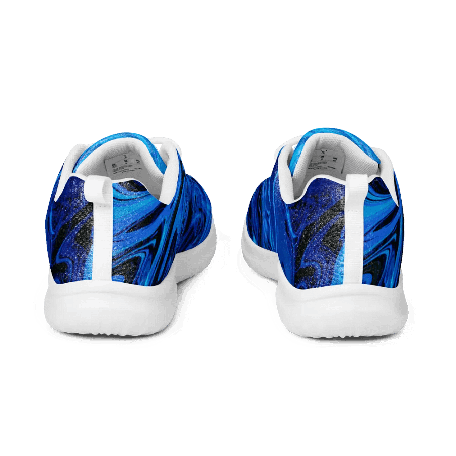 Marbled Blue and Black Women's Athletic Shoes product image (4)