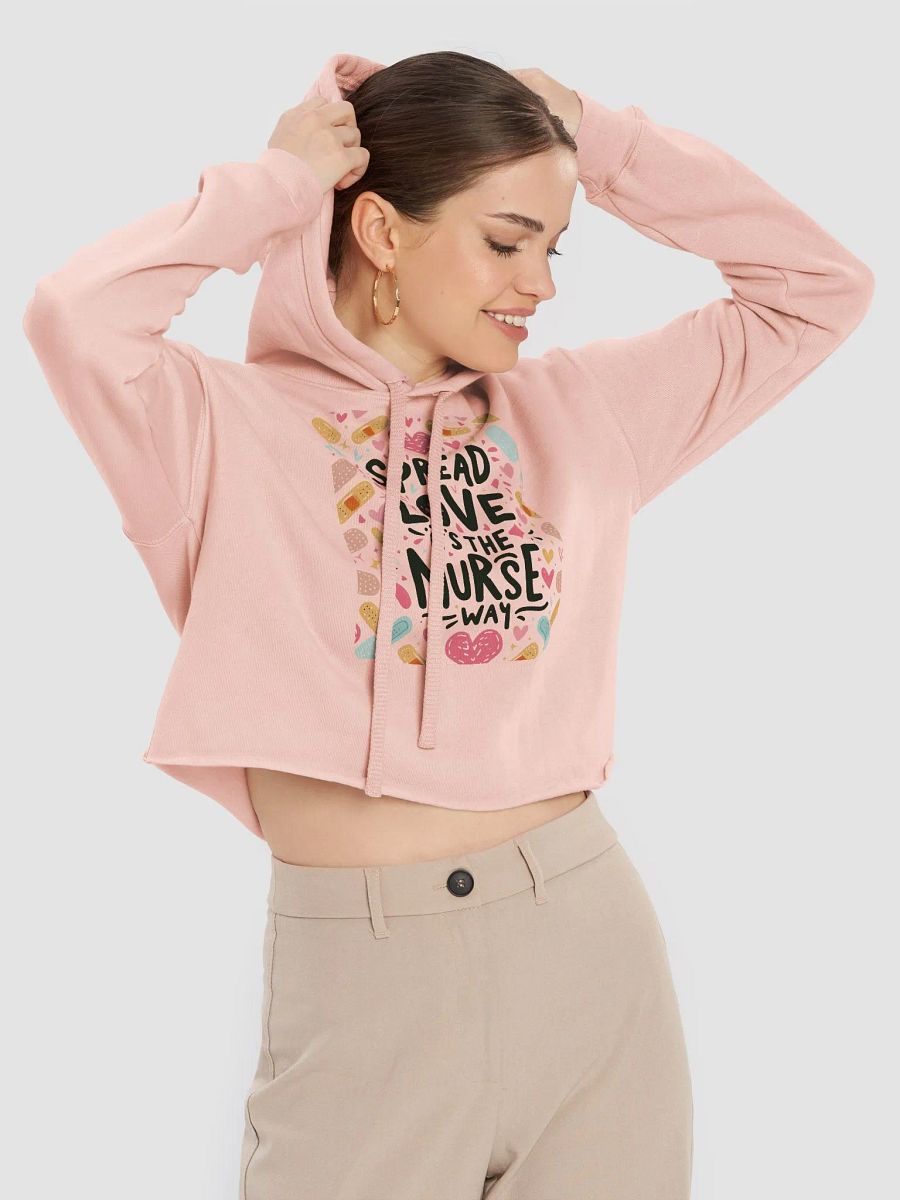 Spread Love: Nurse Love & Care Cropped Hoodie product image (13)