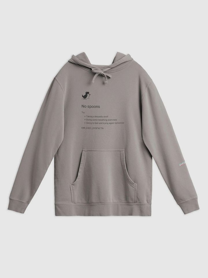 NO SPOONS pigment-dyed hoodie product image (7)
