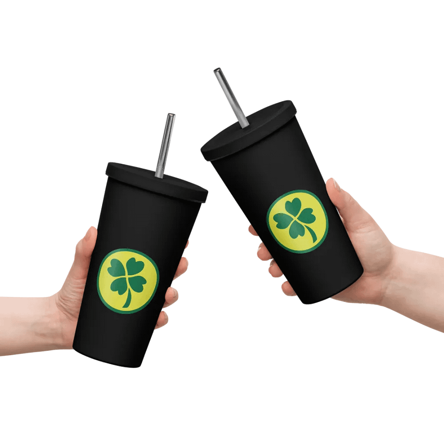 Insulated Tumbler with a Straw (LEAF) product image (10)