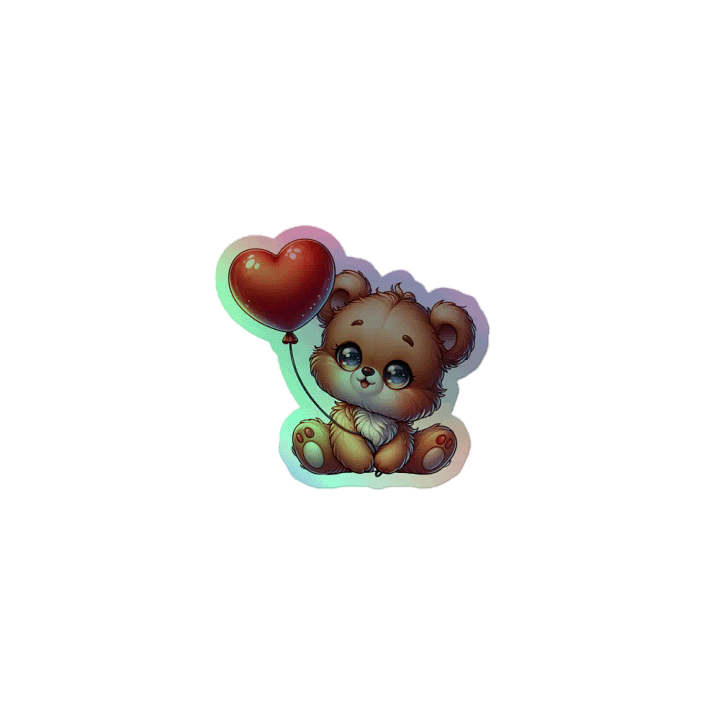 Teddy Love Holographic Sticker Sheet product image (1)