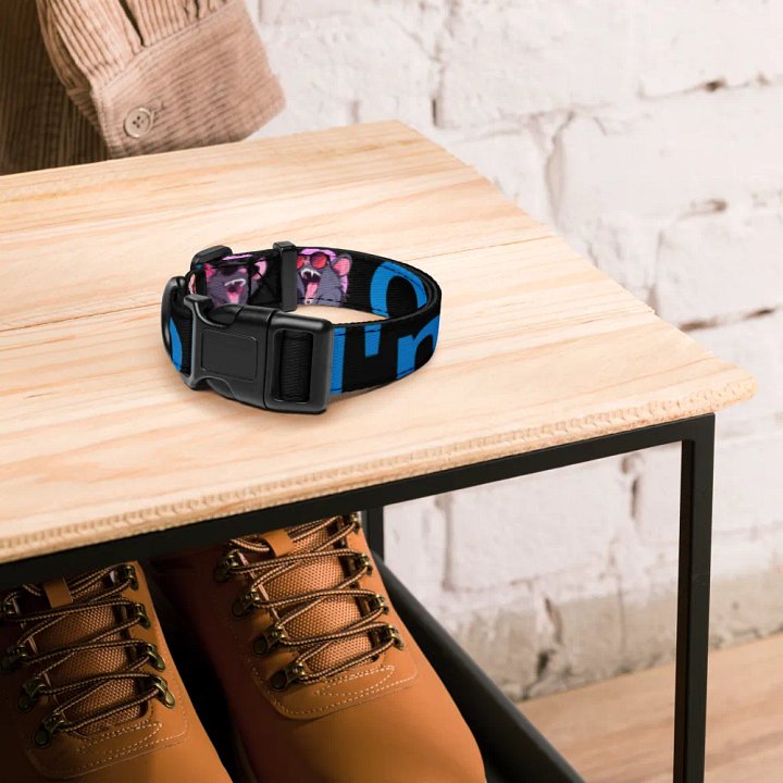 Neon Floral Assh*le Pet Collar product image (4)