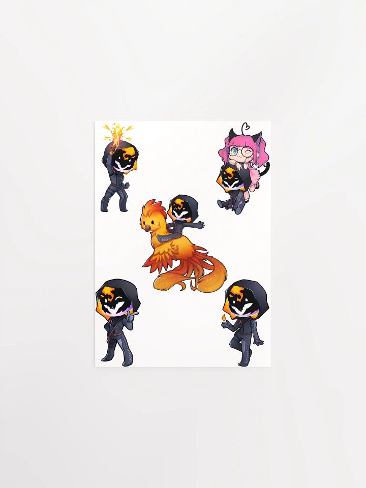 The Many Chibi's of Flame Supernova Poster (White) product image (1)