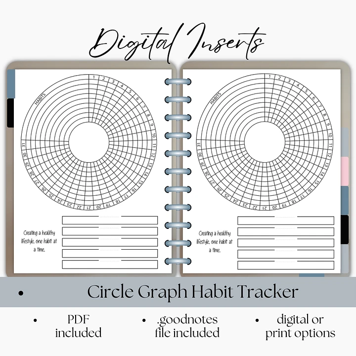 Circle Habit Tracker Digital Planner Insert product image (1)
