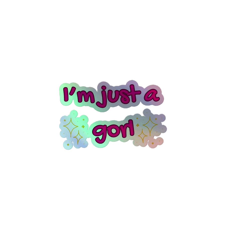 Just a gorl sticker product image (1)