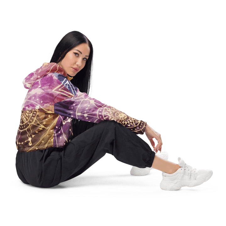 Sacred Geometry, Women's Cropped Windbreaker product image (2)