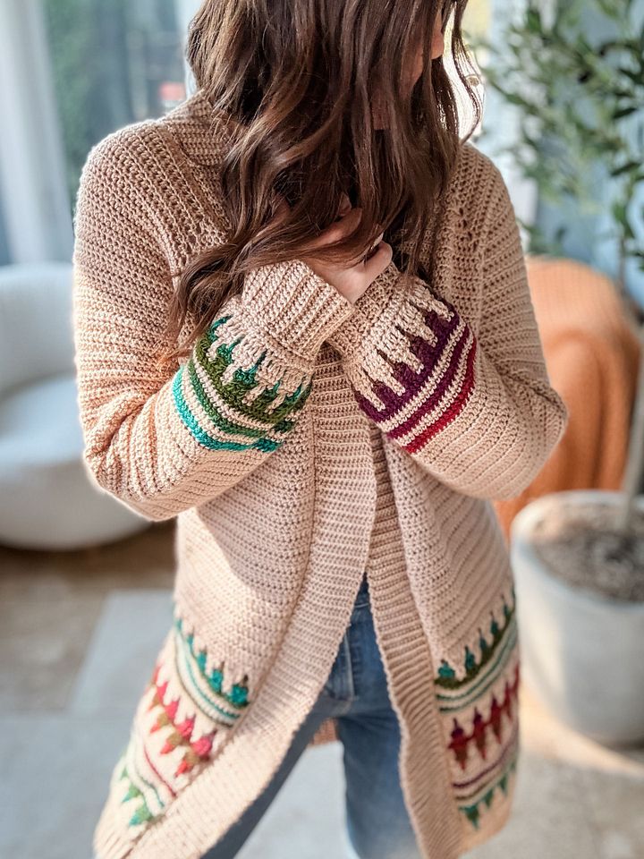 Autumn's Charm Mosaic Cardigan Crochet Pattern product image (2)