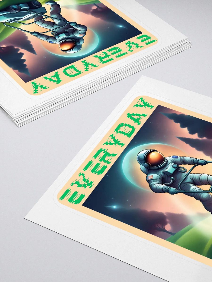 Everyday Astronaut Mowing the Lawn Stickers product image (10)