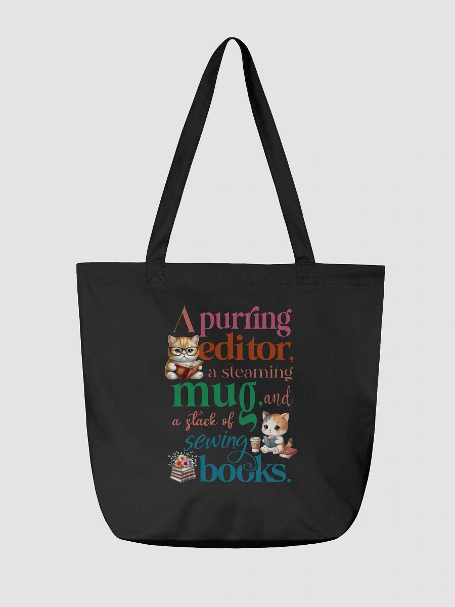 Purring Editor Cat Lover Tote Bag product image (3)