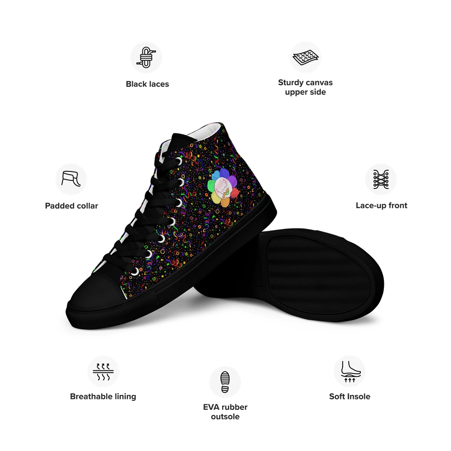 Black Arcade Flower Sneakers product image (42)