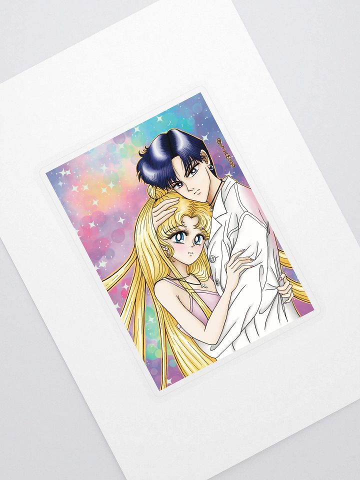 Usagi x Mamoru Sailor Moon fan art sticker product image (1)
