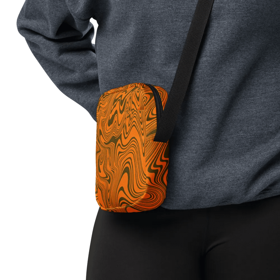 Utility Crossbody Bag - Abstract Orange Swirls product image (5)