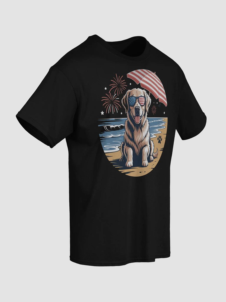Patriotic Retriever Pup Beach Party T-Shirt product image (19)