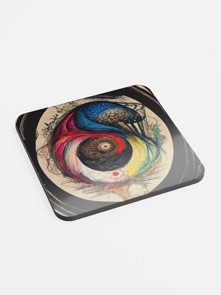 Cosmic Balance Glossed Cork Coaster product image (2)