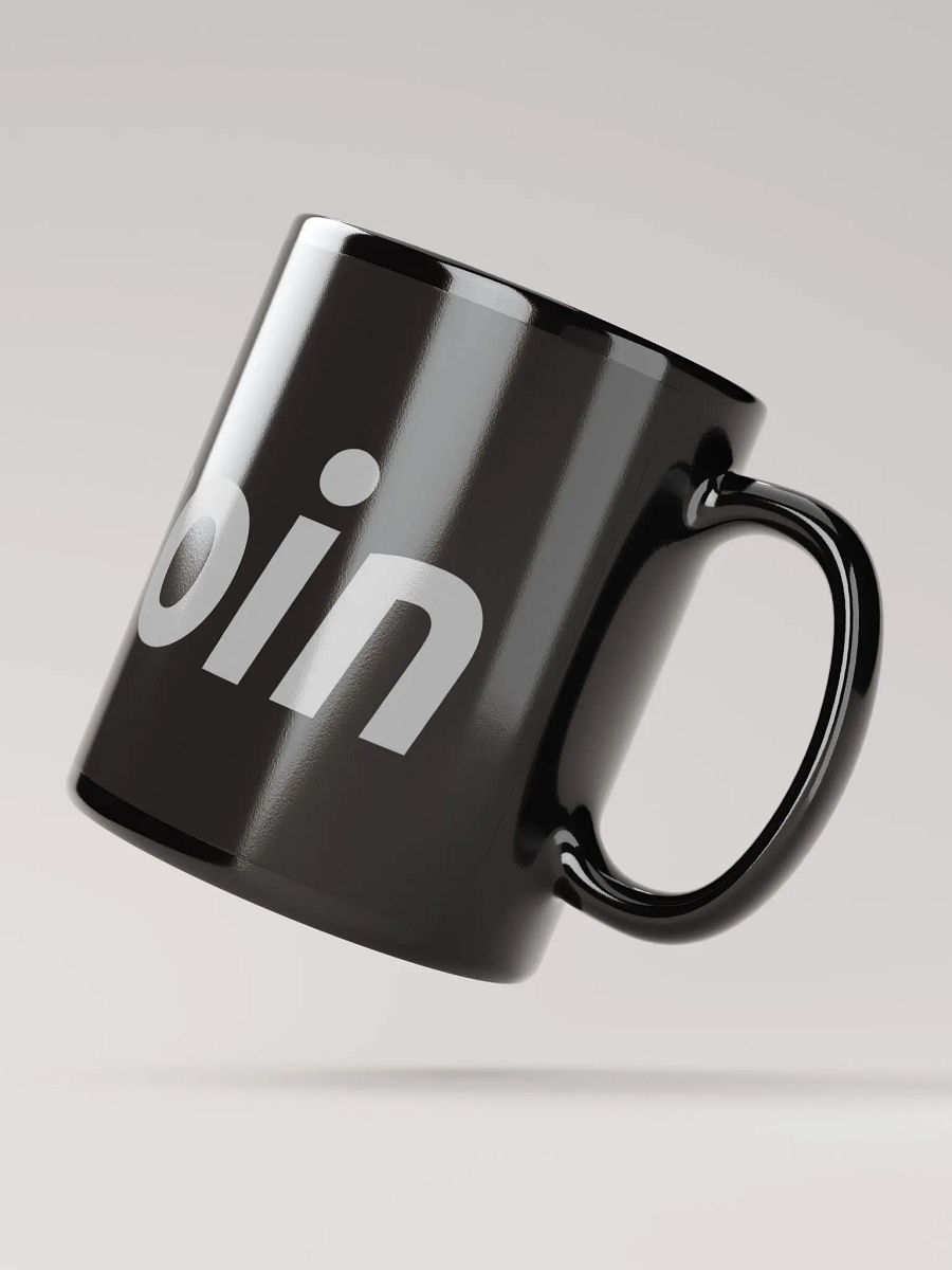 Bitcoin Logo Black Mug product image (4)