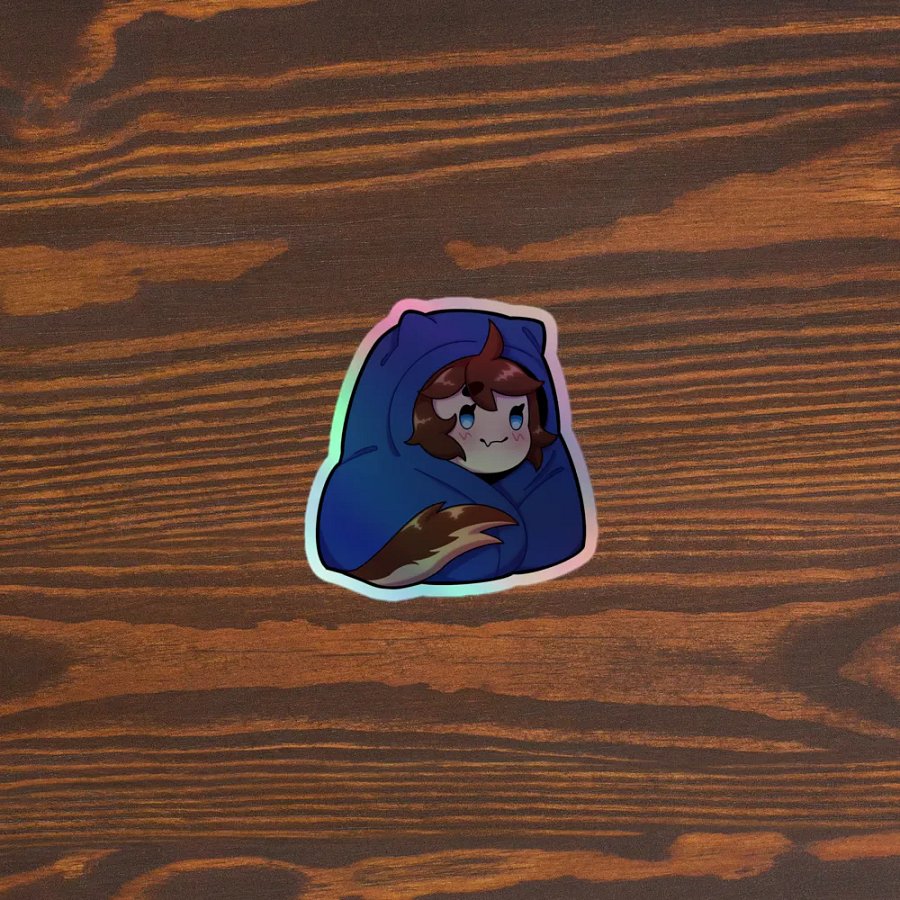 Wolfy Comfy Holo Sticker product image (3)