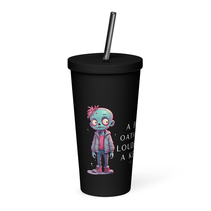 Dresden Mire Insulated Tumbler with a Straw - Dark product image (1)