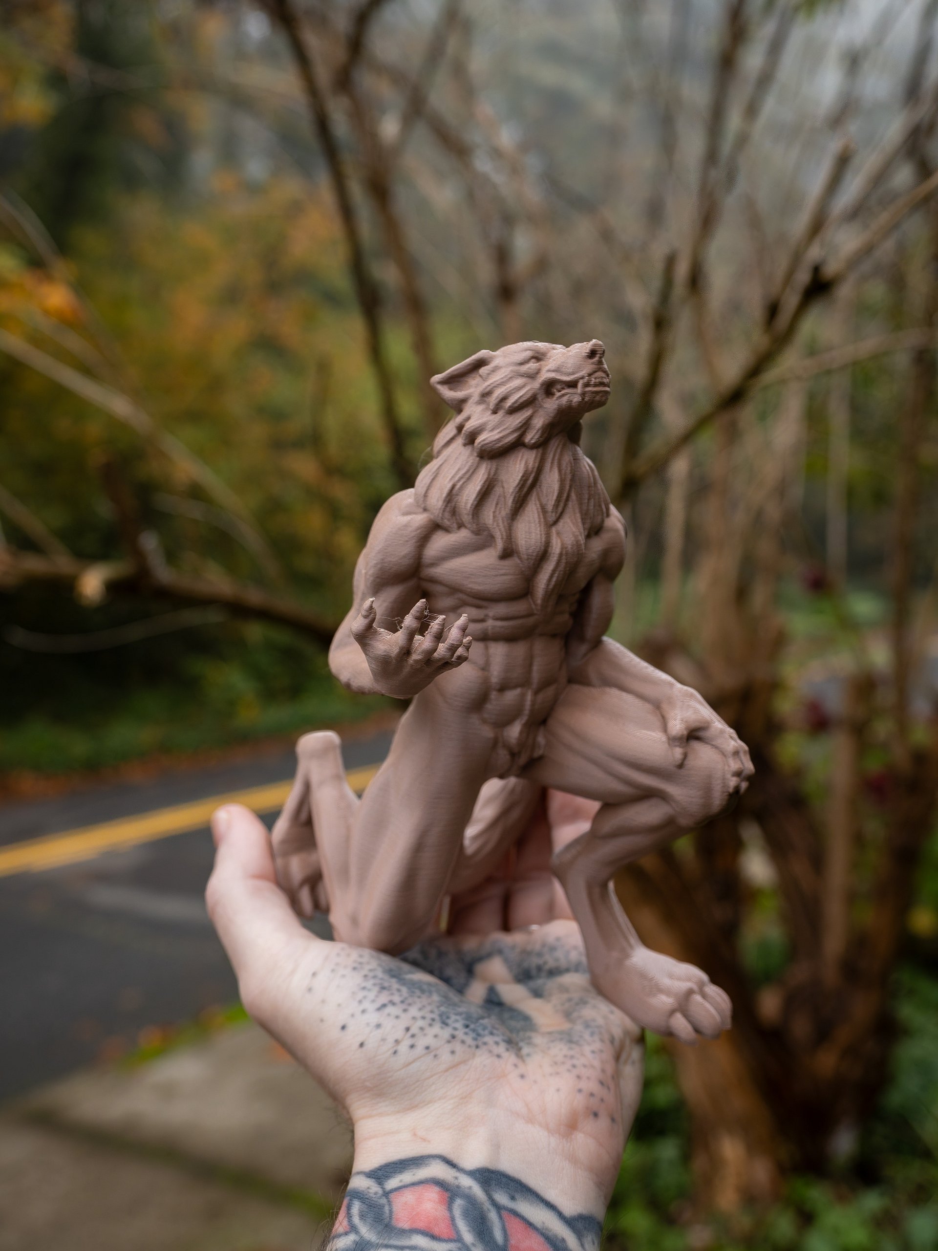 Howling Werewolf - 3D Print Files - Fabled Creatures 04 product image (1)