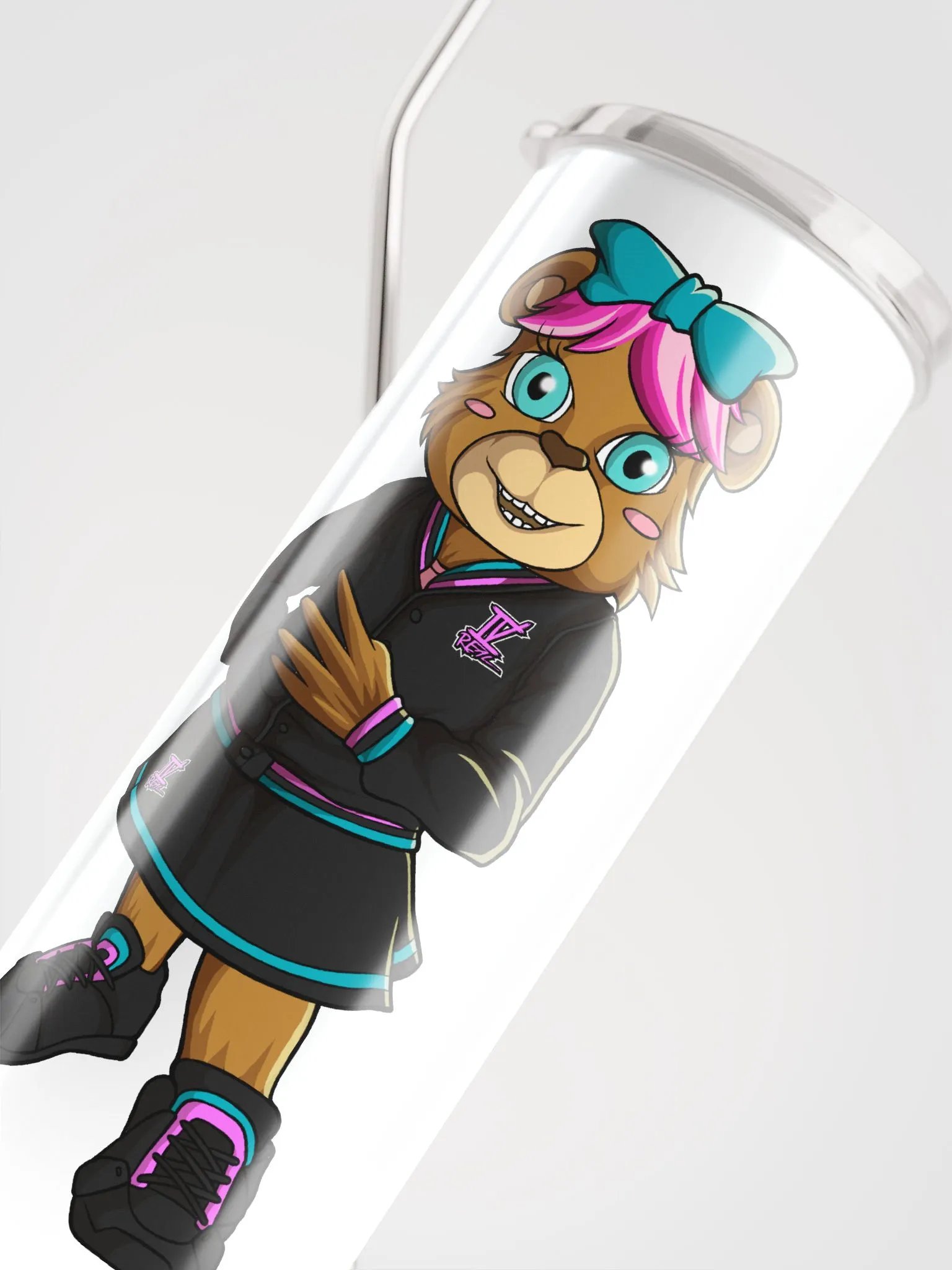 Standing Girl Bear Stainless Steel Tumbler product image (10)