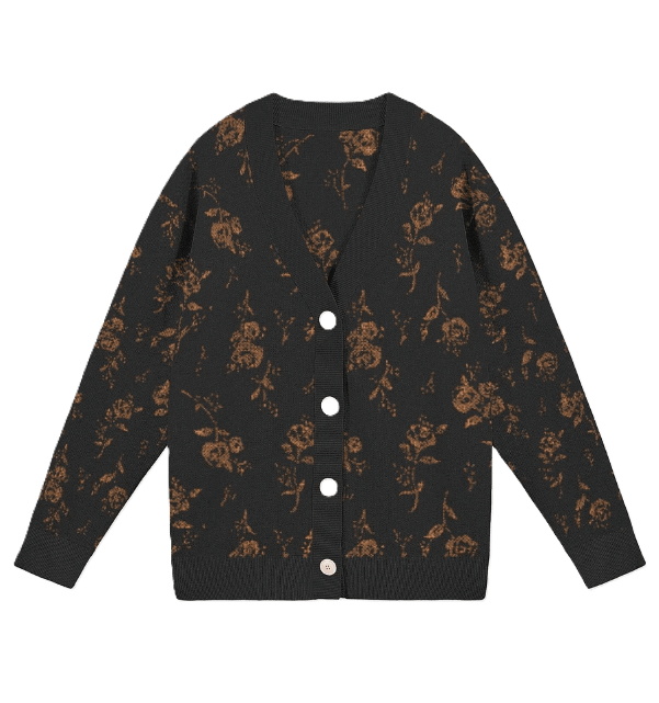 Knitted Copper Rose Woman's Lightweight Cardigan | Cozy and Stylish Outerwear product image (1)
