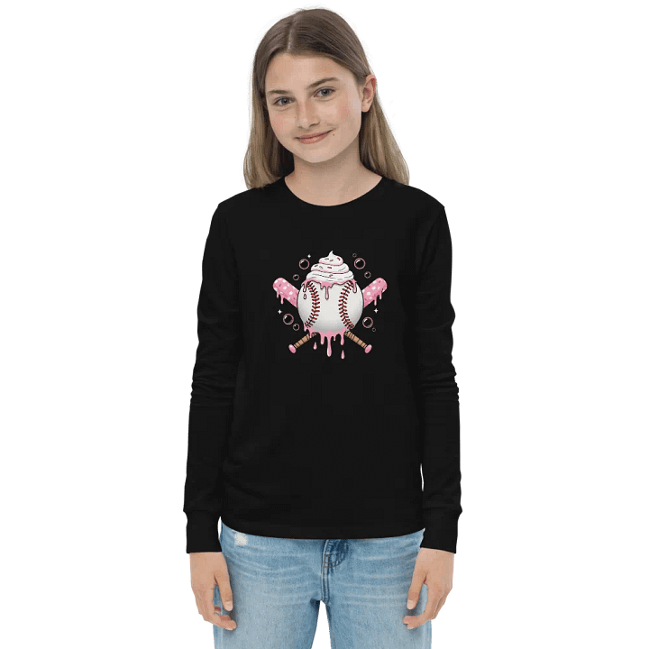 Sweet Softball Vibes Youth long sleeve Tee product image (7)