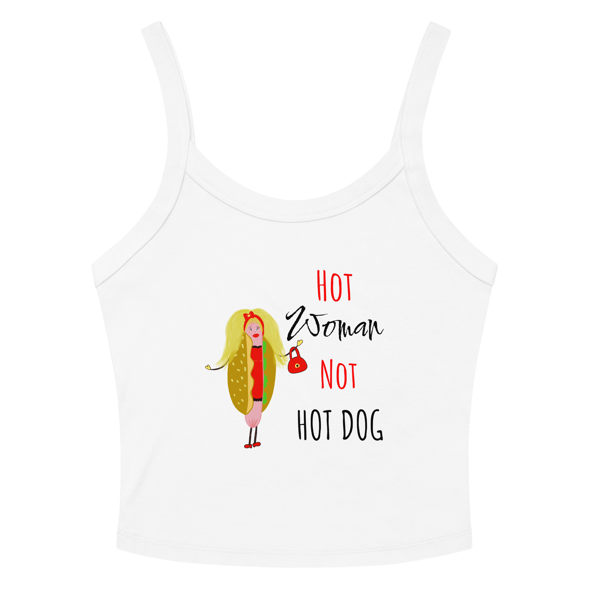 Hot Woman, Not Hot Dog Rib Tank product image (22)