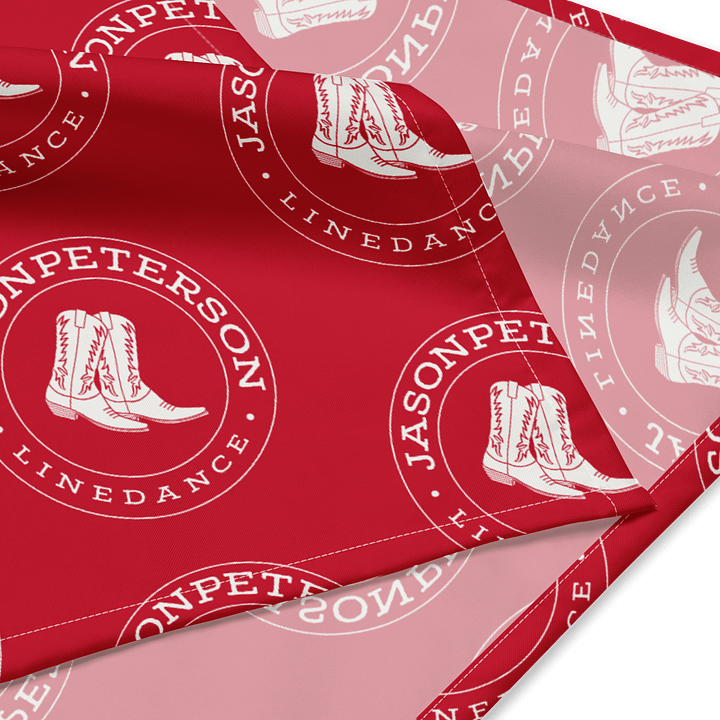 JPLinedance Red All-Over Bandana product image (2)