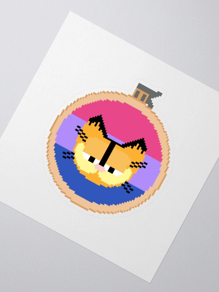 Garfield cross stitch sticker (bisexual) product image (2)