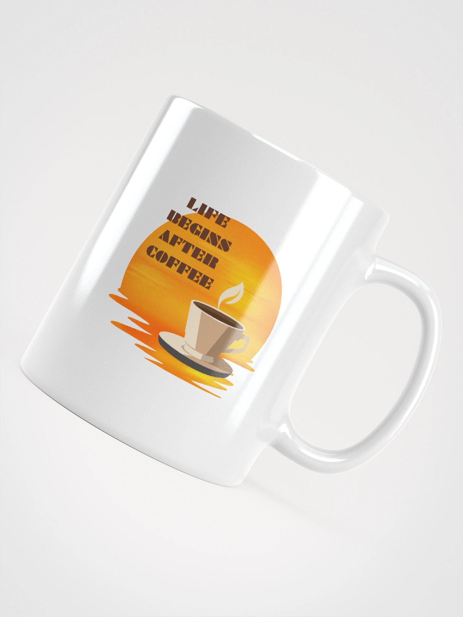 Sunrise Sip White Glossy Mug product image (9)