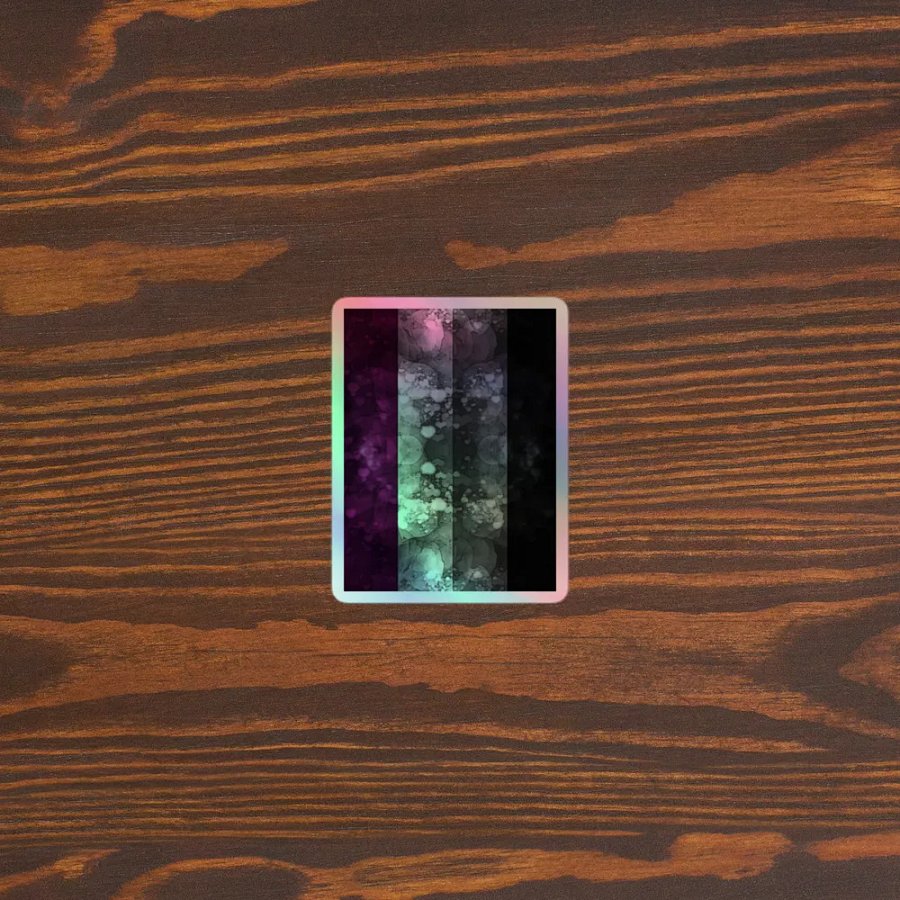 Asexual Flag Sticker (Textured Variation) product image (3)