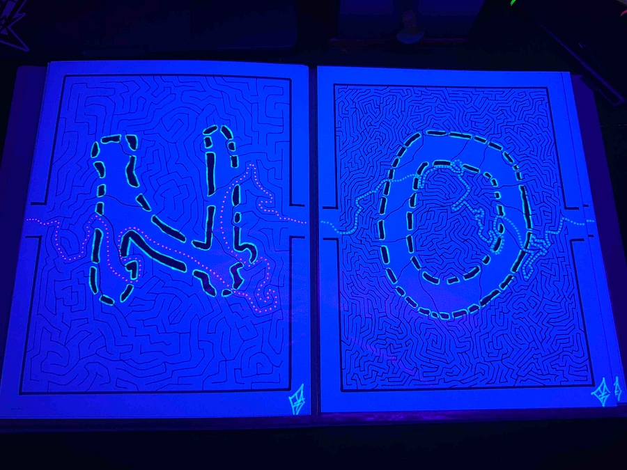 The aMAZEking alphabet ~Enhanced~ Black Light Answer Key Version product image (8)