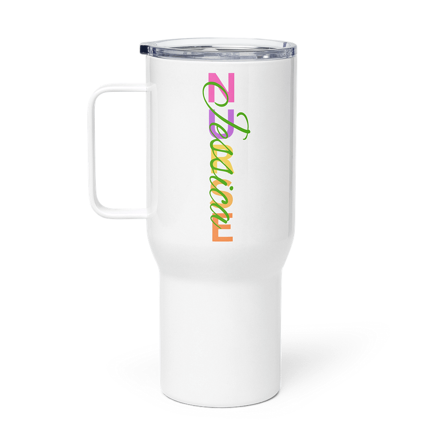 Travel Mug with a Handle (Nurse Jessica Lettering) product image (1)