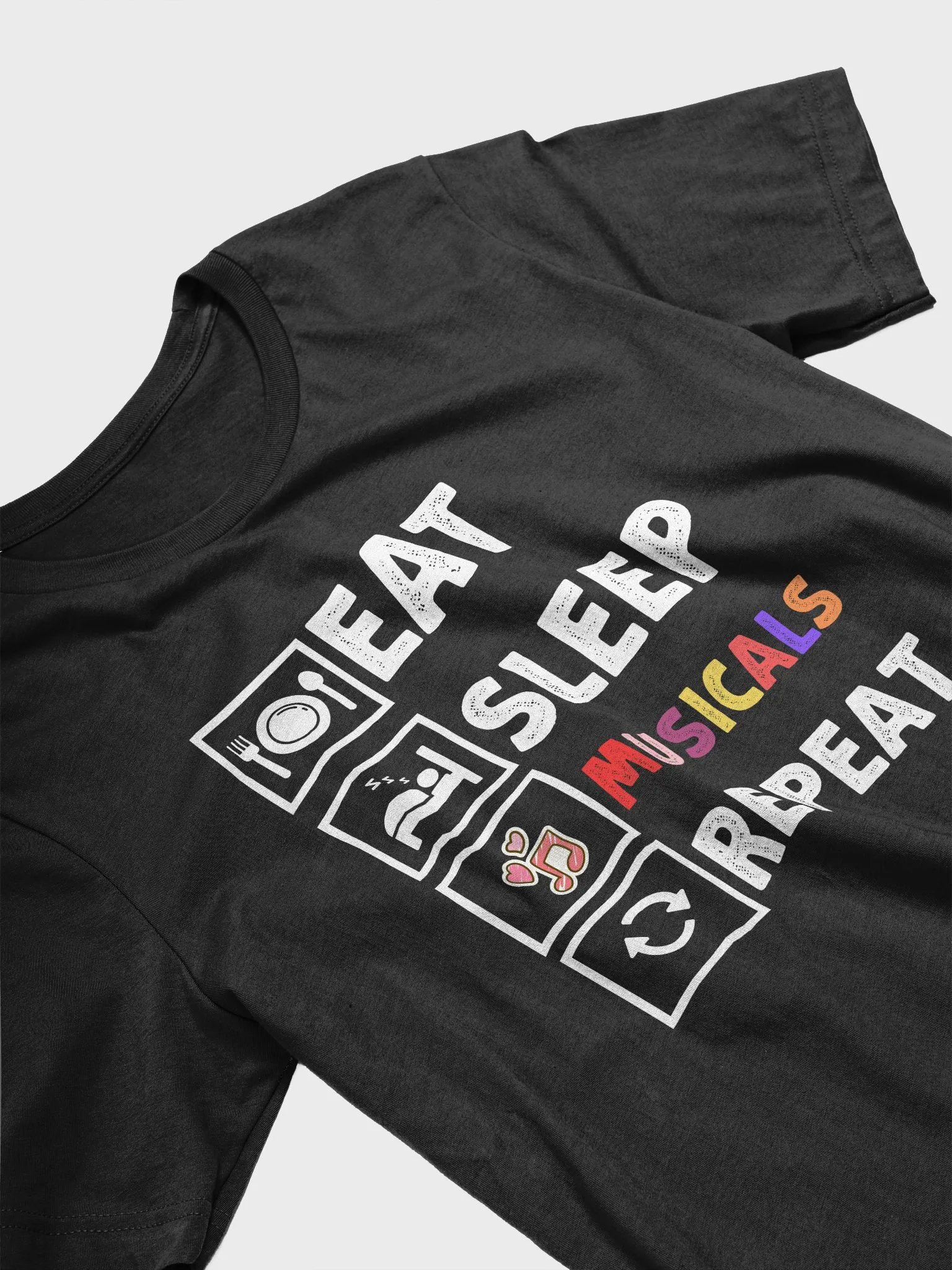 Eat Sleep Musicals Repeat Broadway Lover T-Shirt product image (3)
