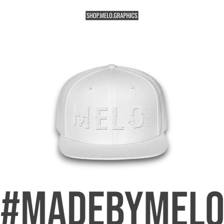 MELOgraphics Classic: Whiteout - Snapback Hat | #MadeByMELO product image (1)