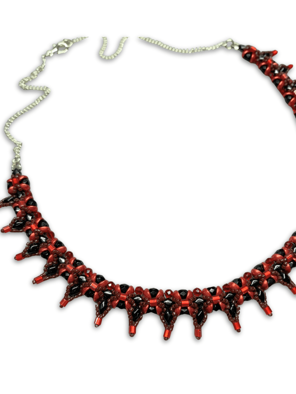 Cherry Crush Beaded Necklace - Red, Black product image (4)