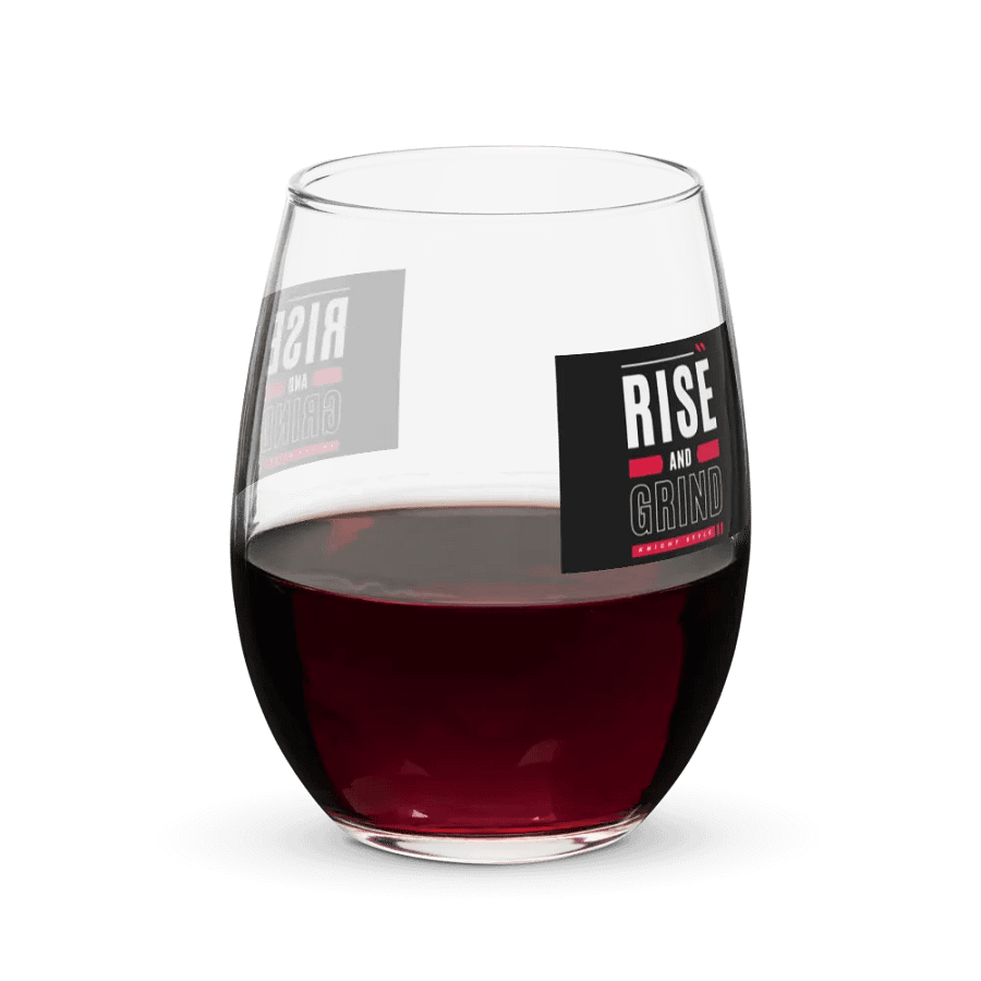 Rise and Grind Motivational Stemless Wine Glass product image (8)