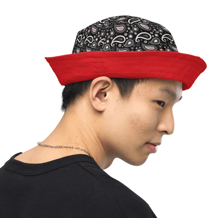 Black Paisley Dreams Reversible Bucket Hat product image (2)