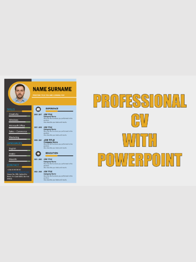 How to Make a Professional CV with PowerPoint product image (1)